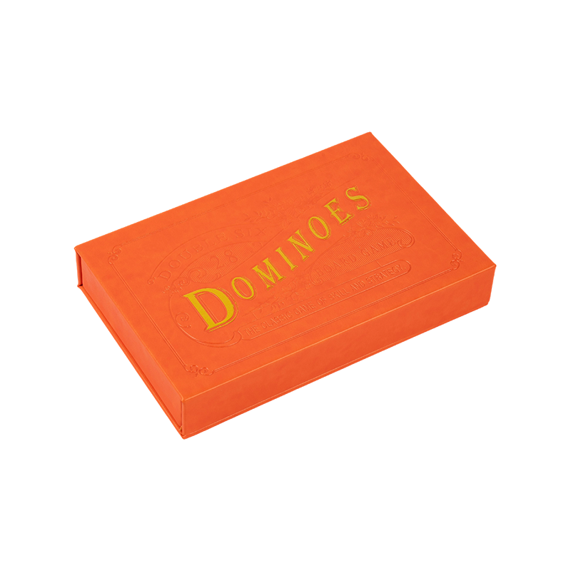 28 kusů klasického dvojitého šesti domino v oranžové ekologické box