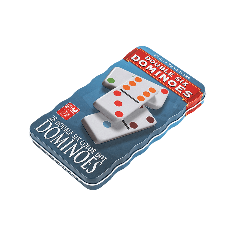 Double Six Domino s modrou opakovaně použitelnými sběrateli Iron Box 