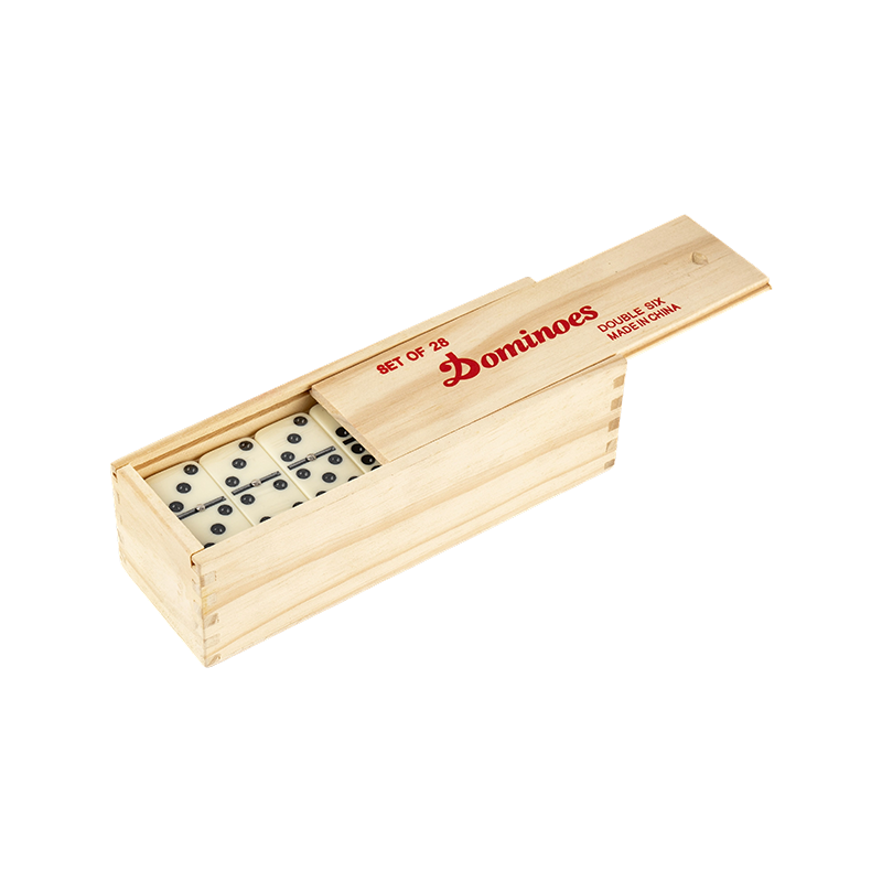 Nakreslete dvojitý 6 dřevěný box domino
