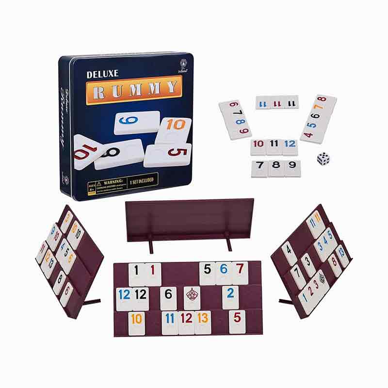 2-4 hráči 106 dlaždic klasická digitální hra Rummy s Iron Case