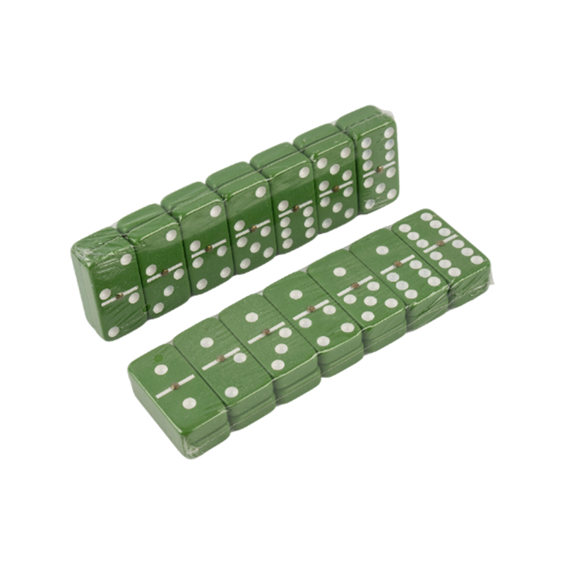 Barevné zelené stolní hry Dočkovou domino čipy sada